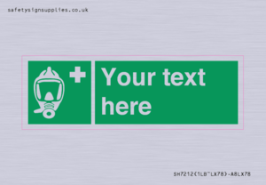 Custom sign safe condition Emergency escape breathing device